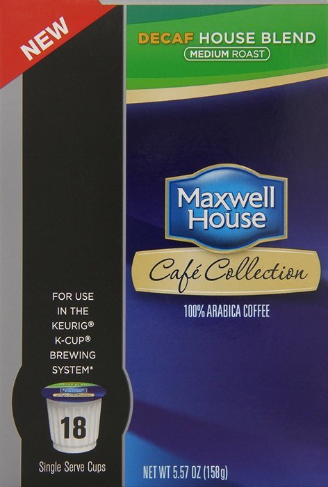 Maxwell House Caf&eacute; Collection Coffee, Decaf K-Cups, 5.57 oz - 18 Count N9