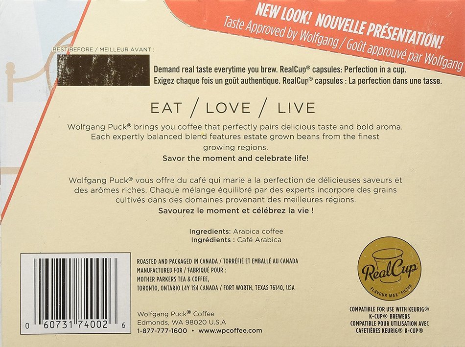 Wolfgang Puck Breakfast In Bed Coffee Single Serve Cups for Keurig, 24 Count N4