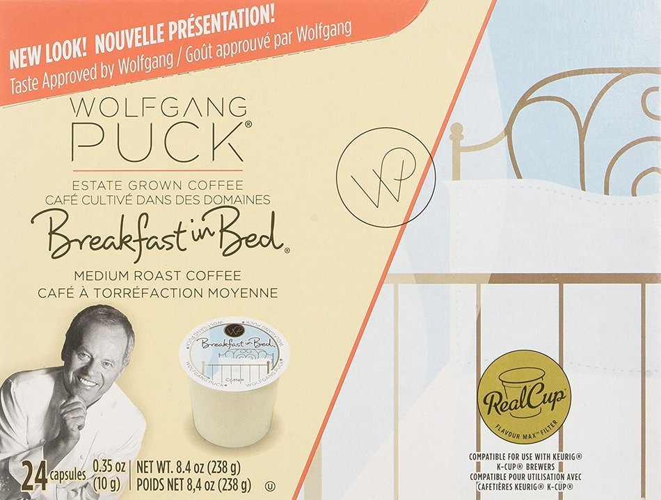 Wolfgang Puck Breakfast In Bed Coffee Single Serve Cups for Keurig, 24 Count N6