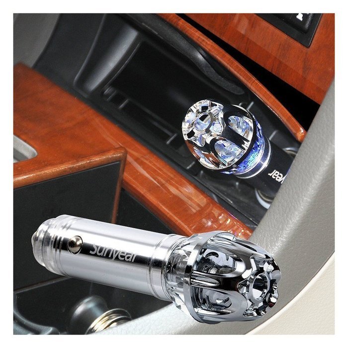 Sunyear Mini Car Ionizer Air Purifier, Remove Dust,Smoke,Bad Odor,Pollen,Perfect for Your Car,Rv and Truck N5