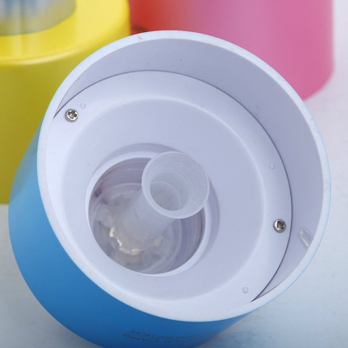 Polytree Mini USB Night-light Portable Air Mist Humidifier with Cover for Bedroom Office (Blue) N12