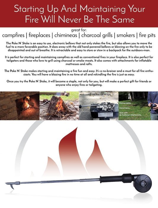 Poke N' Stoke - The Electronic Bellows and Fire Starter/restarter N8