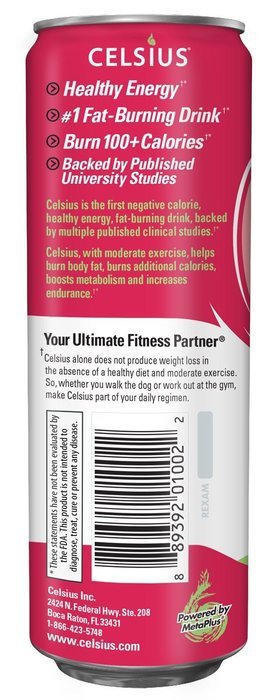Celsius Green Tea, Peach Mango, 12 Ounce (Pack of 12) N85