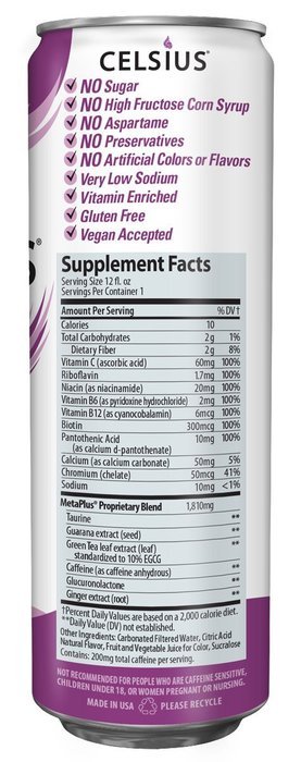 Celsius Green Tea, Peach Mango, 12 Ounce (Pack of 12) N87