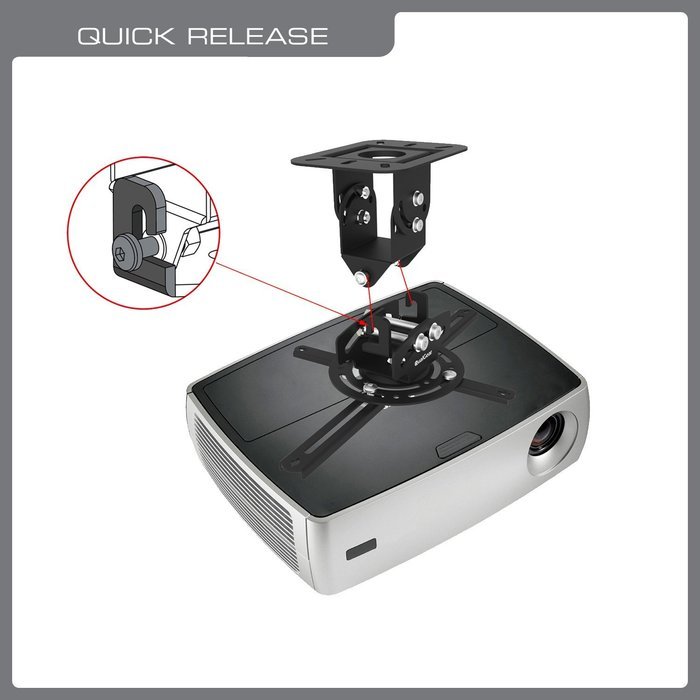 QualGear PRB-717-WHT Universal Ceiling Mount Projector Accessory N11