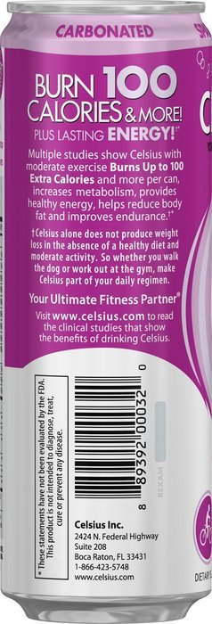 Celsius Green Tea, Peach Mango, 12 Ounce (Pack of 12) N102
