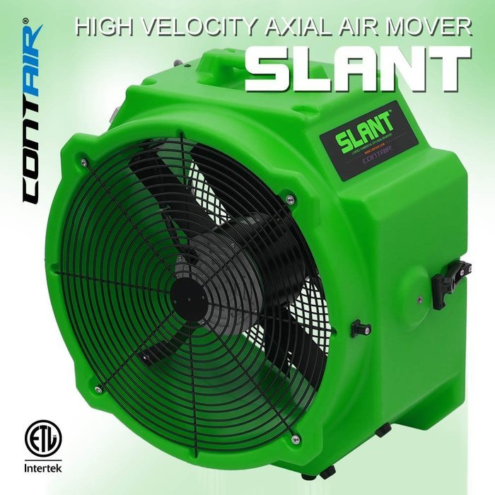 Contair SLANT 4000 CFM Commercial Axial Air Mover Fan Blower with GFCI Green