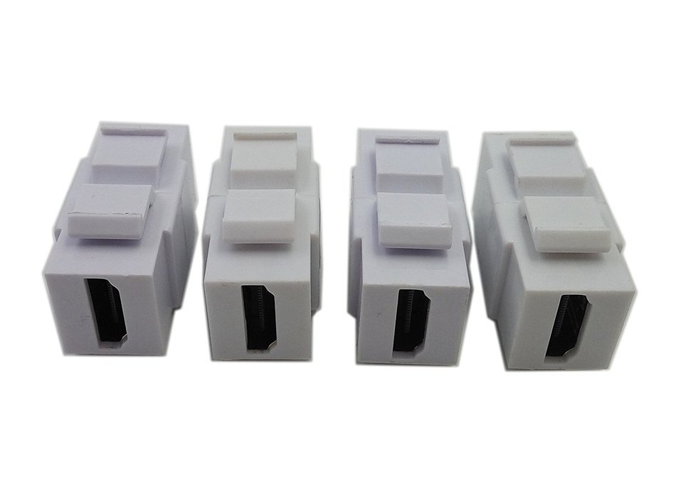 Lemeng New Design 4 Port HDMI Keystone Face Plate Panel-White