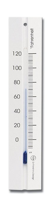 Analog Wall Thermometer Beechwood 7.8 inch Fahrenheit Temperature Scale (Walnut Finish) N4