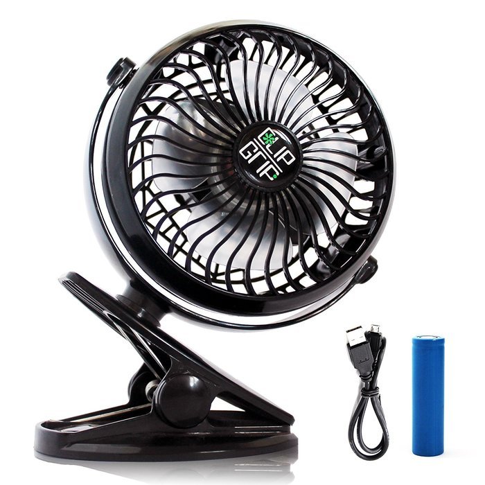 Powerful Clip On Fan ClipGrip With a Lifetime Guaranty, Battery Operated Portable & Rechargeable, White Noise... N2