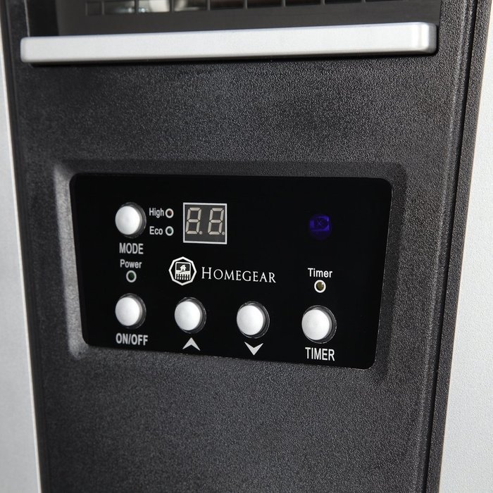Homegear 1500 SqFt Infrared Electric Portable Space Heater Black +Remote Control N4