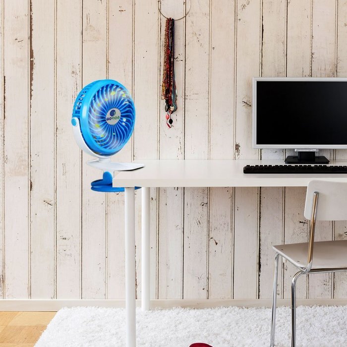 [Update Version with 6.5 Ft Micro Charging Cable] Glovion Baby Clip Stroller Fan - USB Rechargeable Portable Fan... N2