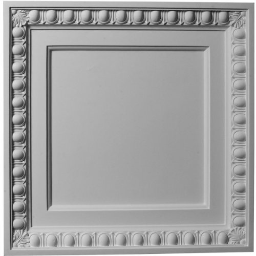 Ekena Millwork CT24X24EG 24-Inch W x 24-Inch H Egg and Dart Ceiling Tile by Ekena Millwork