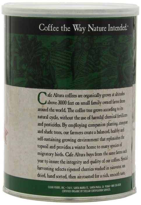 Cafe Altura Ground Organic Coffee, Regular Roast, 12 Ounce (Pack of 3) N18