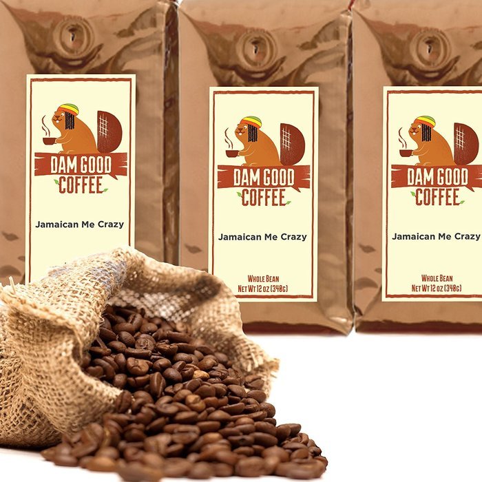 Dam Good Coffee &ndash; Jamaican Me Crazy - Taste of Jamaica via a Blend of Kahlua, Caramel & Vanilla &ndash; Whole Bean -... N4