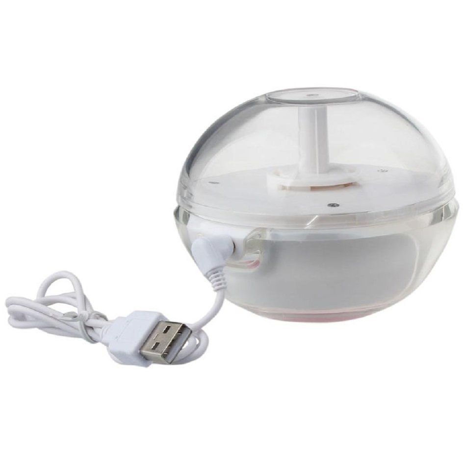 Leewa 80ml Crystal USB Humidifier Steam Mist Diffuser with LED Nightlight - 35ml/h Spray fro Bedroom, Children's... N4