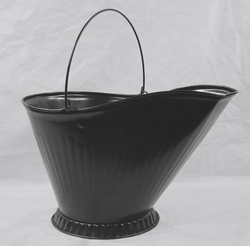 Standard Fireplace Hearth Ash Coal Bucket Carrier - BLACK N4