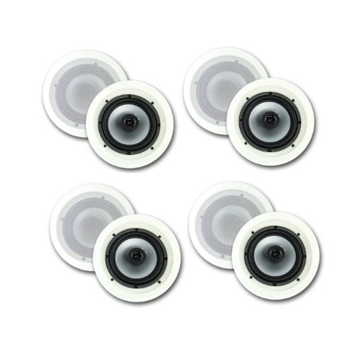 VM Audio 6.5-Inch 350-Watt 2-Way In Ceiling/Wall Surround Home Speakers, 8