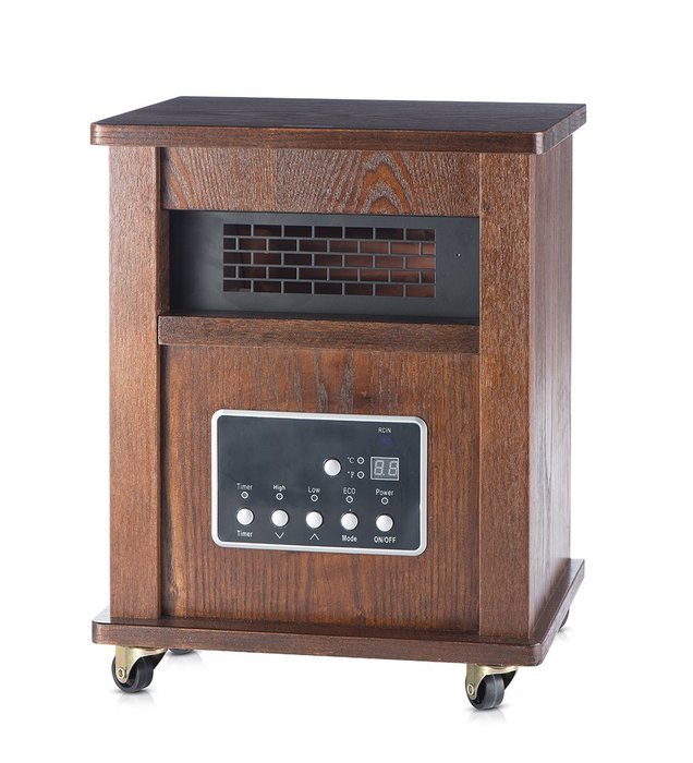 Wooden Oak Portable Infrated Room Space Heater,ETL 1500W, With Remote Control N7