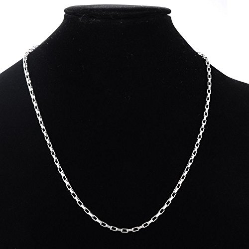 1PC Fashion Stainless Steel Box Chain Polishing Necklace 51.5cm