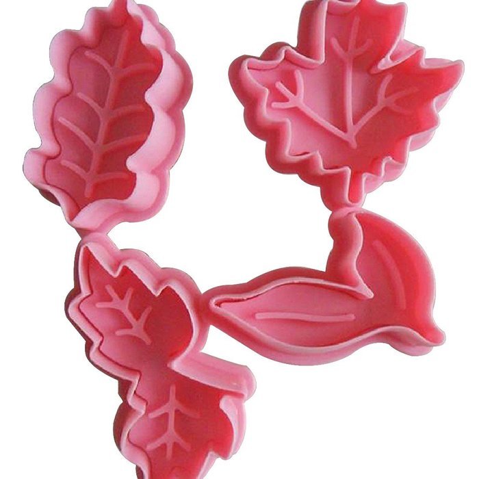 DUFUSTORE 4pcs Leaves Fondant Cake Sugarcraft Baking Cutters Decorating Mould Tool N3