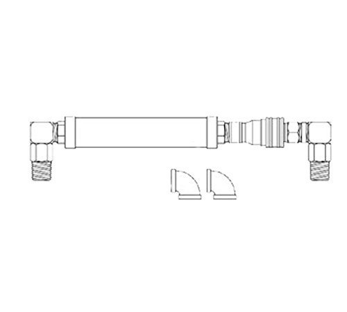 T&S Brass HG-4C-36S Gas Hose with Quick Disconnect, 1/2-Inch Npt, 36-Inch Long and Swivelink Fittings by T&S Brass