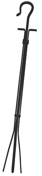 Uniflame, T-1004, 29.5" Black Finish Tongs With Crook Handle