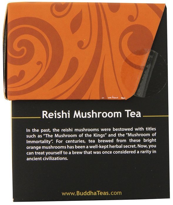 Buddha Teas Reishi Mushroom Tea, 18 Count (Pack of 6) N2