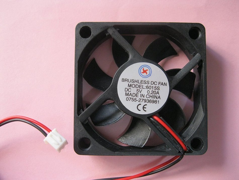 2 pcs Brushless DC Cooling Fan 5V 6015S 7 Blades 2 wire 60x60x15mm Sleeve-bearing Skywalking