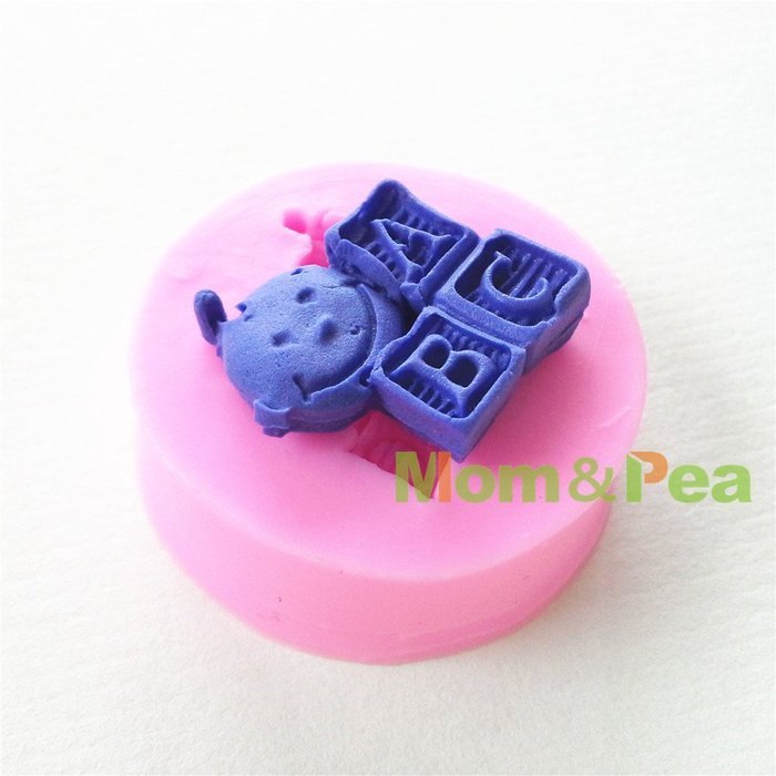 Mom&pea 0653 Mini Baby & ABC Shaped Silicone Mould for Fondant Cake Sugar Paste Cake Decoration 3d Cake Toppers... N4