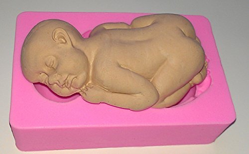 Design 559 Sleeping Baby Shape Silicone Mold,Sugar Mold, Chocolate Mold,Soap Mold, Cake Decoration Tool N5