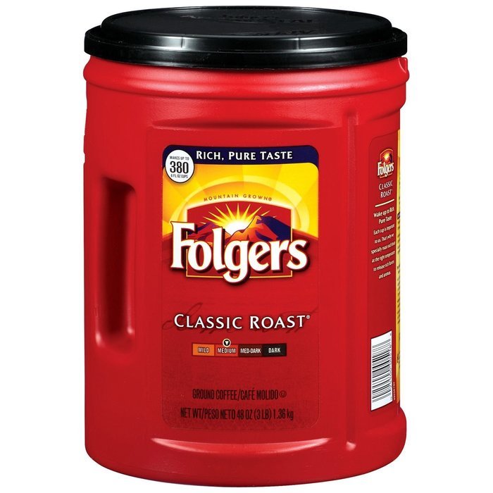 Folgers Classic Roast Ground Coffee - 48 oz (Pack of 2)