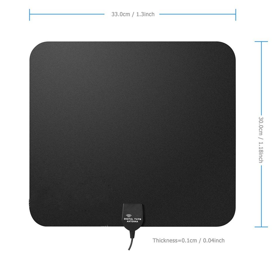 Amplified HDTV Antenna, E-More Indoor HDTV Antenna 50Miles Long Range Amplifier Signal Booster with Detachable... N5