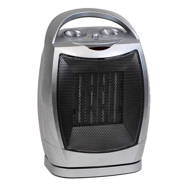 Oscillating Ceramic Space Heater Fan Home Office Portable, Adjustable Thermostat N2