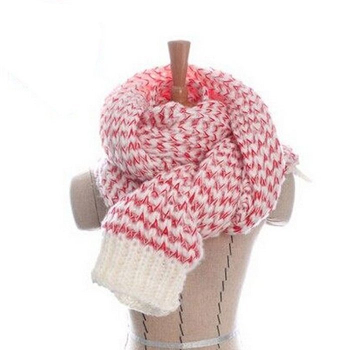 KAKA(TM) Women's Korean Artistic Stylish Winter Grid Knitting Wool Lovers Oversized Shawl Scarves N6
