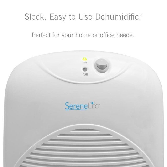 SereneLife - Portable Dehumidifier Thermo-Electric 16 Oz - for Rooms up to 1,100 Cubic Feet (PDUMID20)