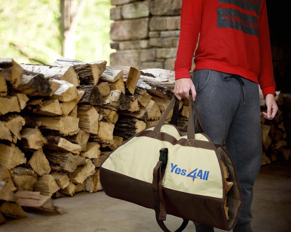 Yes4All InfiDeals Best Wood Bag - Premium Quality Firewood Carrier with Durable Material - &sup2;0SMJR N11