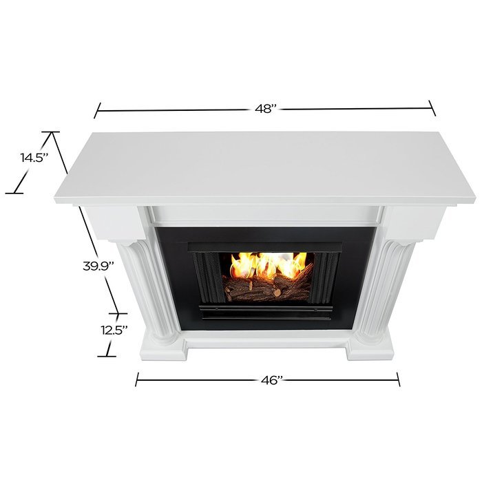 Real Flame Verona Ventless Gel Fireplace White N10