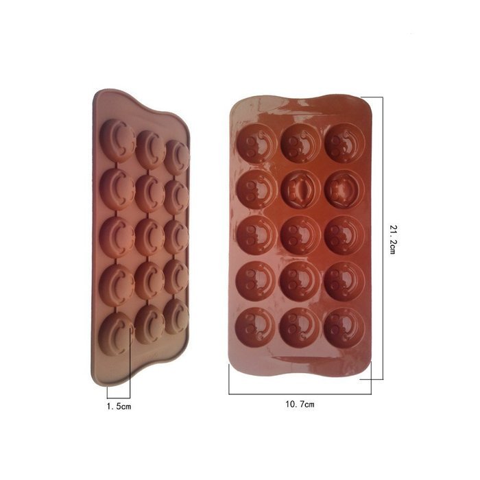Smile Face Shaped Fondant Cake Chocolate Pan Candy Soap Silicone Mold Baking Pan Cake Decoration N2