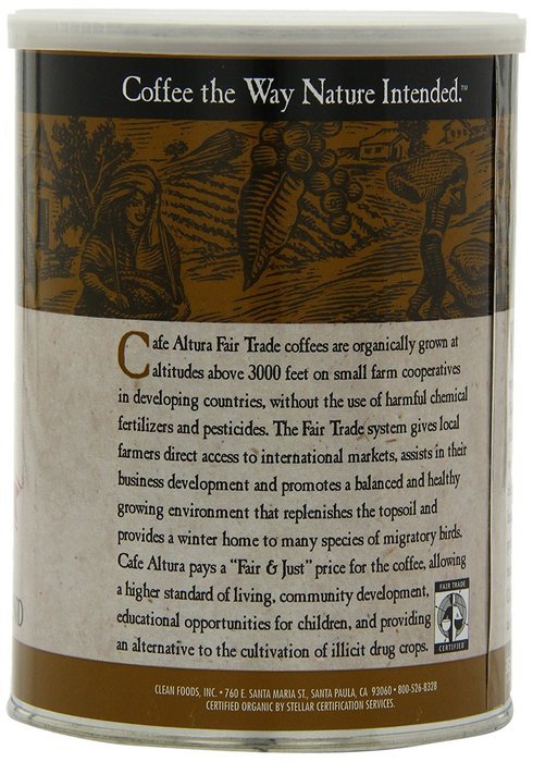 Cafe Altura Ground Organic Coffee, Regular Roast, 12 Ounce (Pack of 3) N27