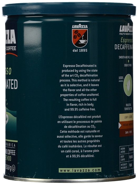Lavazza Decaf Ground Coffee - Espresso - 8 oz N3
