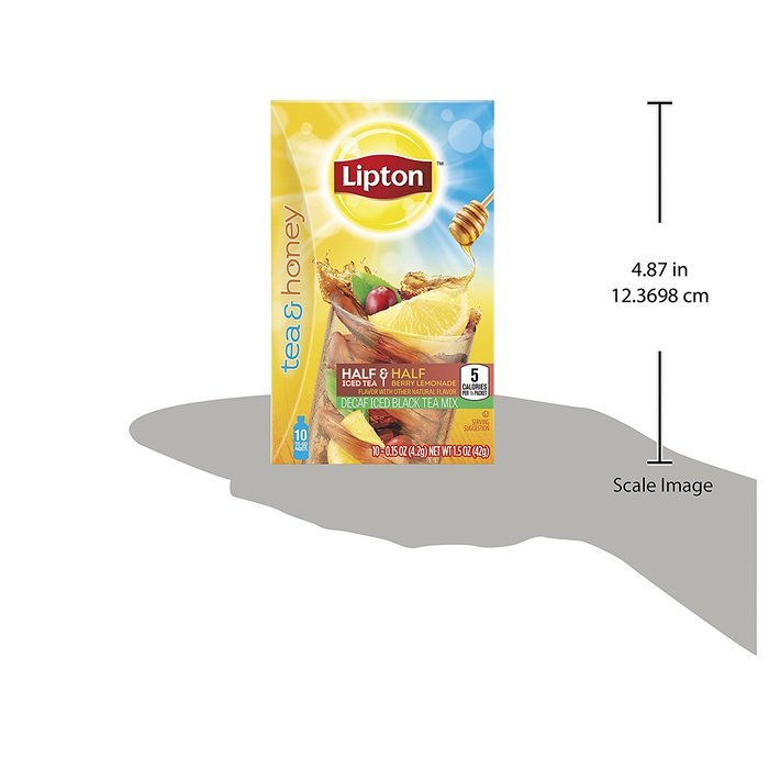 Lipton To Go Stix Iced Green Tea Mix, Tea and Honey, Blackberry Pomegranate, 10Count (Pack of 12) N34