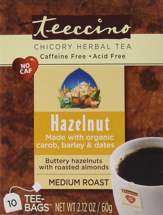 Teeccino Herbal Coffee, French Roast, Caffeine-Free, 25-Count Tea Bag N19
