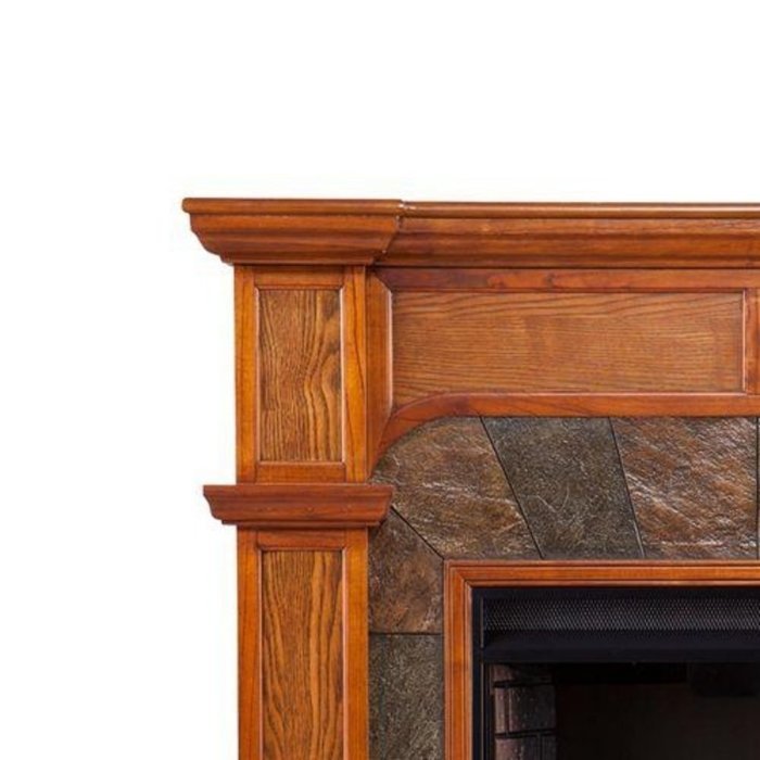 Avery 45 in. Convertible Electric Oak Indoor Portable Fireplace Heater, Wall Mounted or Cornered N6