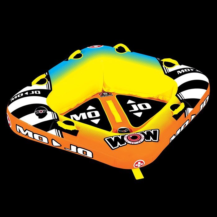 WOW World of Watersports, 16-1060, Mojo 1 or 2 Person Towable Tube, Front and Back Tow Points N7