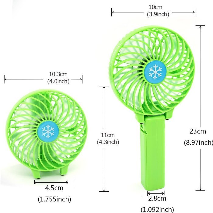 Xcellent Global Portable USB Mini Battery Fans Handheld Desktop Fan Clip Fan with Umbrella Hanging and Clip, 4inch...