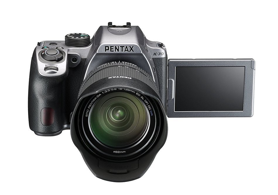 Pentax K-70 Weather-Sealed DSLR Camera with 18-135mm Lens (Silver) N2