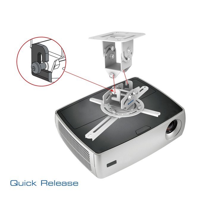 QualGear PRB-717-WHT Universal Ceiling Mount Projector Accessory N12