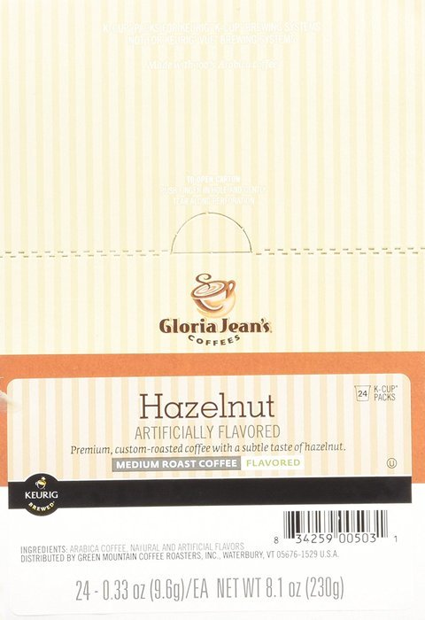 Gloria Jean's Hazelnut, K-Cup for Keurig Brewers, 48 Count N7