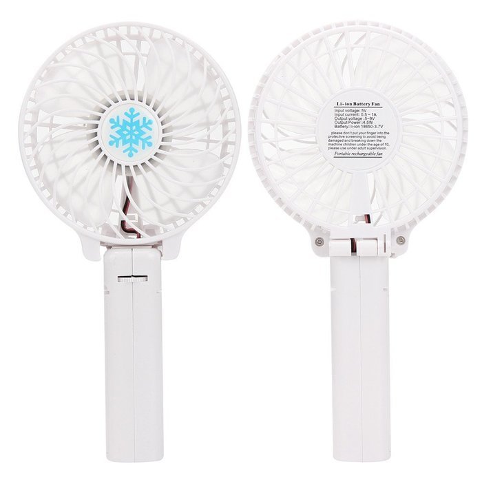 Rumas&reg; Portable Handheld Mini Air Conditioner Cooler Fan USB Battery (black)